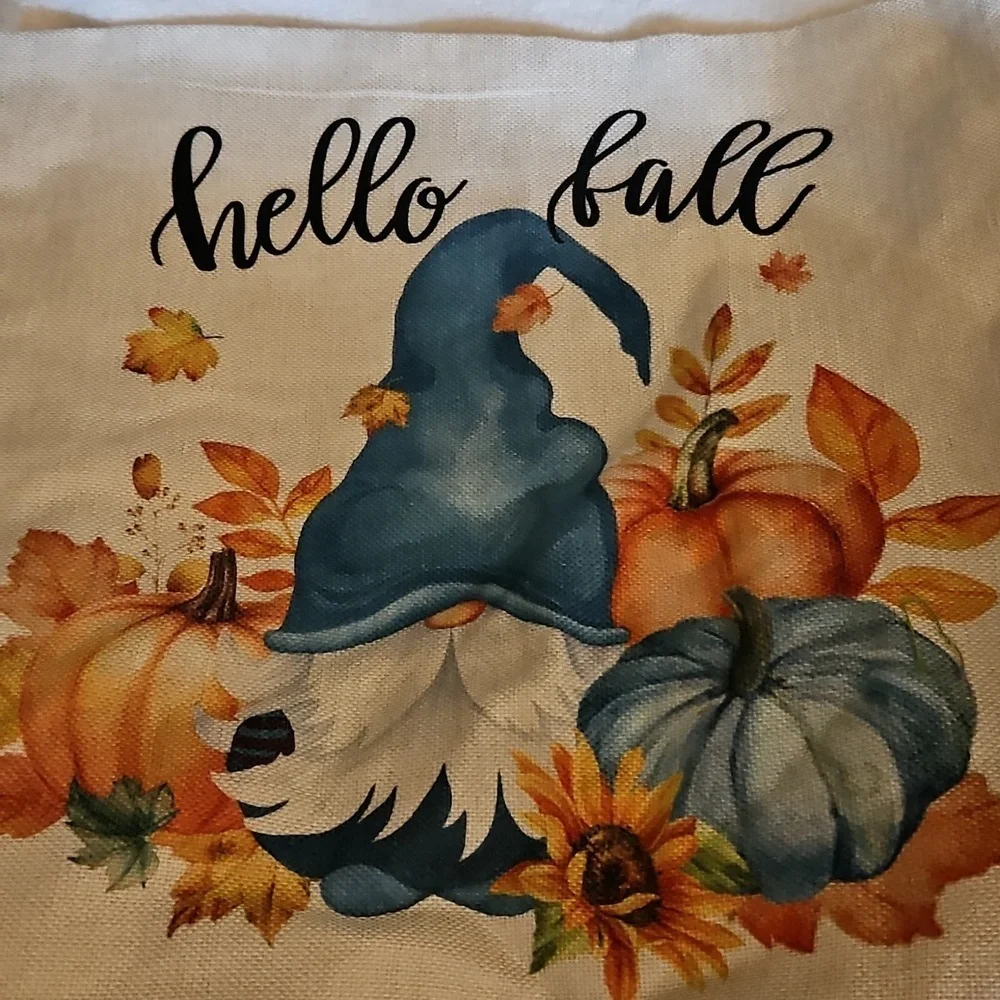 3/$30 Set of Four Autumn Gnome Decorative Country Canvas Throw Pillow Covers